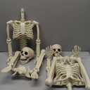 LUKBERA 2 Pack 3 ft Halloween Skeleton Posable, 36 Full Body Human Skeleton with Movable Joints for Halloween Haunted House Graveyard Party Scary Indoor Outdoor Decor