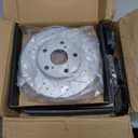 Front Brake Kit Compatible with 1997-2001 Toyota Camry (V6 3.0L ONLY), 1998-2004 Toyota Avalon | Ceramic Brake Pads & Drilled/Slotted Brake | 10.8in | 31050 & D707 | Front Brake Rotors (Geomet)