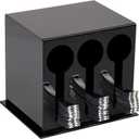 Mind Reader Utensil Dispenser, Silverware Organizer, Plastic Fork and Spoon Dispenser, Kitchen, Black