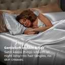 Bedsure Satin Sheets Queen Size Bed Set - Luxury Silky Bed Sheet Set, Ultra Soft & Wrinkle Free, Good for Hair & Skin, Gifts for Women, 15 Inches Deep Pocket, 4-Piece (Queen, Silver Grey)