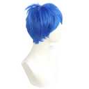 Short Blue Cosplay Wigs for Men Halloween Male Wig 
