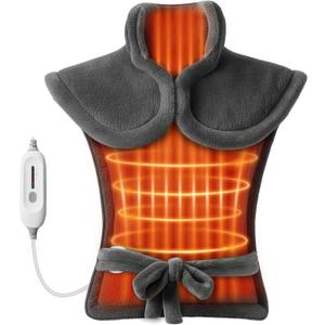 COMFIER Large Heating Pad for Back, FSA Eligible HSA Heating Pad for Neck and Shoulders and Back, Heated Neck Wrap, 3 Heat Levels & 90-Mins Auto Shut Off, Gifts for Women Men