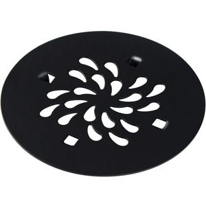 Shower Drain Cover (4-1/4 in Round) Replacement |Custom Drip Drain Grate | Shower Base Strainer Grid (Matte Black)