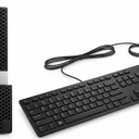 Dell OptiPlex 5060 Micro Intel Core i5-8500T 2.1GHz, 16GB RAM, 256GB SSD, Windows 11 Pro 64bit and HP 128 Laser Wired Mouse - Laser - Cable - USB - 1200 dpi - Scroll Wheel, Dell 1293 Wired Keyboard - KB216p