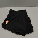 ATTRACO Women Swim Shorts Side Split Swim Trunk 2 in 1 Board Shorts with Pockets Swim Bottom (Small, Black(scallop))