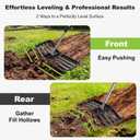 36" x 10" Lawn Leveling Rake, Angled Design Yard Leveler Rake
