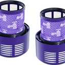 Vacuum Filter Replacement Parts Compatible with Dyson Cyclone V10 Series: V10 Total Clean, V10 Absolute, V10 Animal, V10 Motorhead, SV12 Vacuums. Compatible with Part Number 969082-01 (V10-2 Pack)