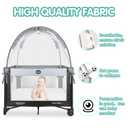 Crib Tent - Crib Net to Keep Baby in, Stop Baby from Climbing Out of Crib, Pop Up Crib Tent with Durable Breathable Net Double Zipper Strong Rods Installation Convenience