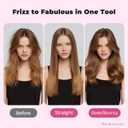 Farery 2.4" Thermal Brush, Large Barrel Heated Round Brush with Triple PTC & 5 Heat Settings (280-420F), Lightweight Dual Voltage for Voluminous Big Curls, Waves & Straightening Long Hair, Pink