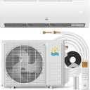 9000 BTU Mini Split Ac/Heating System - 19 SEER2 Mini Split AC Unit with Heat Pump, 115V Energy Efficient Ductless AC Unit Up to 450 Sq.Ft with Installation Kit