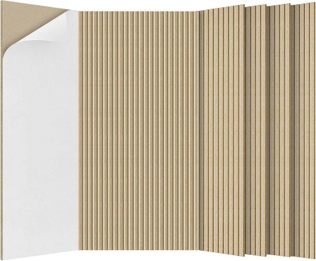 5 Pack Acoustic Panels,47.2x23.6x0.4 inch Acoustical Wall Panels,Large Soundproof Panels,Self-Adhesive Sound proof Panels for Walls,Acoustic Treatment for Recording Studio & Office, Camel