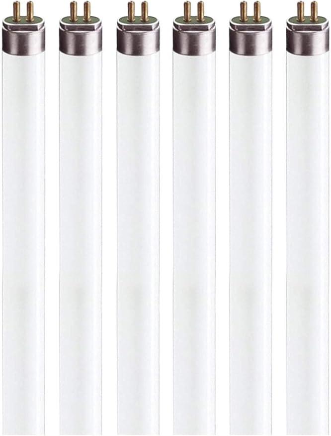 13W fluorescent T5 - 21", KOR F13T5/3000K 13W 21-Inch T5 Fluorescent Light Bulbs, Warm White (3000K), 900 Lumens - 6 Pack