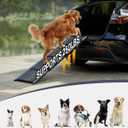 PetThem Upgraded Dog Ramp for Car 71'' X-Long & 19.7" Wider Folding Dog Ramps for Large Dogs with Non-Slip Rug Surface Portable Doggy Ramps for SUV Car & Truck, Up to 250 LBS