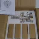 Small Crystal Chandelier Semi Flush Mount Ceiling Light Fixture Modern Bronze Gold Cloud Glass Chandelier Light for Entryway Hallway Bathroom Bedroom (14.2IN)