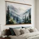 HUARCEY 24x36 Inch Large Mountain Forest Wall Art Nature Scenery Wall Decor