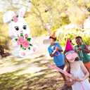 Bunny Egg Piata with Blindfold, Bat and Filler, Funny Cute Party Favors for Cute Birthday Piata Egg Theme Kids and Adults Party Supplies Decoration