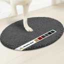 Muddy Mat® Shown on TV – Super Absorbent Microfiber Dog Door Mat for Muddy Paws, Non-Slip Washable Pet Rug, Quick Dry Chenille Entryway Carpet, Machine Washable Indoor Outdoor Mat, Grey Oval 6ft x 9ft
