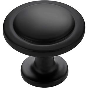 Ravinte 30 Pack 1-1/4 inch Matte Black Zinc Euro-Style Cabinet Knobs, Drawer Pulls & Door Handles