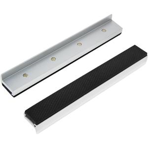 Magnetic Aluminum Vice Jaws, 1 Pair Universal Aluminum Vise Jaws with Rubber Pads, Clamp Soft Jaws for Woodworking, DIY Making, Metalworking (8inch)