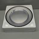 Goodluck 12 Inch Black Charger Plates, 50 Pack Clear Charger Plates with Black Trim, Disposable Plastic Dinnerware, Wedding, Party