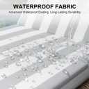 Crestlive Chaise Lounge Cushions Outdoor Set of 2, 80"x23", Waterproof | Pool Lounge Chair Cushions with Removable Cover, Fade Resistant Lounger Cushions for Patio Furniture, Gray on White