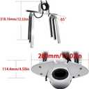 Made Wakeboard Rack, Polished Aluminum Wakeboarding Tower Holder, Adjustable Angle Base to Level with Boat, Clamp Fits Tubing Sizes: 1 3/4", 1 7/8", 2", 2 1/4", 2 3/8", 2 1/2"