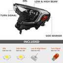 FIONE - For GMC Terrain Headlight Assembly 2018 2019 2020 2021 Xenon HID Terra Front Headlamp Replacement DOT Certification Driver Left Side 84815558 GM2502475