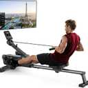 MERACH Foldable Rowing Machines for Home, Magnetic Rowing Machine with 16-Level, Compact Row Saves 20% Space, 350 LBS Load Capacity, Free MERACH App and 1000+ Champion Coaching Course & Games