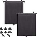 PLTCAT 2 Pack Car Sun Shade Side Window for Baby, Roller Vehicle Shades Sun Protection Shade for SUV Truck Side Window(Large-18''x20'')