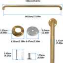Shower Grab Bar, 2 Pack 39.4 Inch Gold Bathroom Grab Bar, 1.25" Diameter 304 Stainless Steel Anti-Slip Grab Bars for Bathtubs and Showers, Handicap Shower Grab Bar for Seniors Elderly