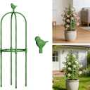 Garden Obelisk Trellis for Climbing Plants Outdoor, 2.5 FT Garden Trellis Plastic Coated Metal Plant Support for Indoor Outdoor, Tall Decorative Trellis for Roses, Flowers, Vines, Potted Plants