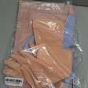 COOLJOB 2 Pairs Thickened Rubber Gloves with Cotton Lining & Non-slip Grip, Colorful Household Long Lasting Dishwashing Gloves for Kitchen & Bathroom Cleaning, Orange & Blue, Small