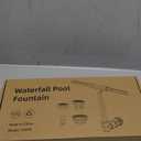 2025 Height Upgrade Pool Fountain - Dual Spray High-Pressure Adjustable Waterfall Sprinkler Cooler for Above-Ground & Inground, 360 Cooling Jet & Relaxation Features,White
