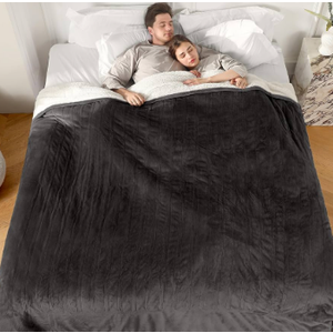 Electric Blanket Queen Heated Blanket Queen Size 84''X90''  Soft Plush Flannel with Dual Controllers, 5 Heating Level & 10 Hour Auto Off, ETL Certified, Warm Gifts for Grandma(Charcoal Grey)