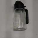 Olive Oil Sprayer for Cooking, 470ml 2 In 1 Glass Oil Dispenser/Pour Bottle, Kitchen Accessories, Kitchen Gadgets for Air Fryer, Salad, BBQ (Black)