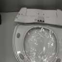 Bio Bidet Slim Zero Non Electric Bidet Toilet Seat Round, Low Profile Seat with Slow Close Lid, Battery Powered Night Light, Dual Nozzles, White