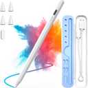 Stylus Pen for iPad 2018-2025, 15 Mins Fast Charge for Apple Pencil with Palm Rejection, Compatible with iPad 11/10/9/8/7/6, Pro M4/12.9"(6/5/4/3)/11", Air M3/M2/5/4/3, Mini A17 Pro/6/5,White
