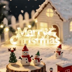 LUTW Merry Christmas Light up Sign Battery Operated, Warm White Christmas Decorations Indoor Outdoor, Lighted Merry Xmas Sign for Party Home Lighting Window Porch Decor