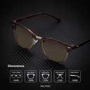 KALIYADI Polarized Sunglasses for Men and Women Semi-Rimless Frame Driving Sun glasses UV Blocking (B12-(2 Pack) Matte Tortoise | Brown | Golden Rim / Matte Black)