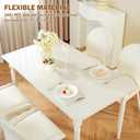 Royhom Clear Table Protector 40 x 78 Inch - 1.5mm Thick Plastic Table Cover, Clear Table Cover Protector Rectangle, Waterproof PVC Desk Mat for Coffee Table, Writing Desk, Dining Room, Dresser