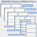 3 x Monthly Planner 2025-2026 (7.4'' x 9.6''), Jul 2025-Dec 2026, 18 Months Calendar Academic Planner, Agenda with Bookmark & Pocket, Perfect for School & Work, 120GSM Paper, Black