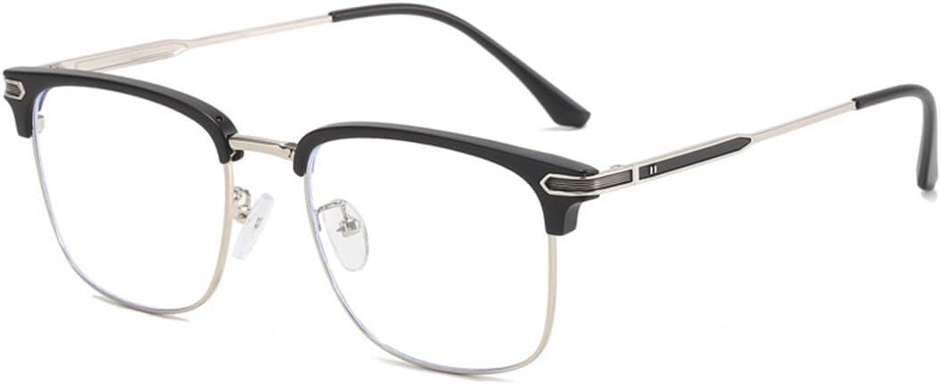 Blue Light Blocking Glasses for Men Anti-Fatigue Computer Monitor Gaming Glasses Prevent Headaches Glasses (Arrow Silver/Black)