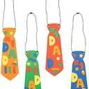 Fun Express Father's Day Necktie Craft Kit - Makes 12 - DIY Craft Gifts for Kids