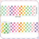 65 Feet Checkerboard Bulletin Board Border Pastel Checkered Straight Rolled Trim Classroom Bulletin Board Border Back to School Decoration for Classroom School Offices Walls Blackboard Decor