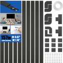 Delamu 157in Cord Hider, Cord Cover Wall Cable Management, Paintable Wire Cover for Cords, Cable Hider Raceway Kit, Cable Cover Concealer, Wire Hiders for TV on Wall, 10 X L15.7 W1.18 H0.6in, Black