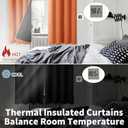 BGment Thermal Insulated 100% Blackout Curtains 63 Inch Length 2 Panels, Total Light Blocking Curtains for Bedroom, Grommet Window Drapes with Thick Black Liner, 52 Inch Wide Each Panel, Burnt Orange