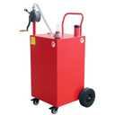 50 Gallon Fuel Caddy, Portable Gas Caddy with Manual Pump, Heavy Duty Gas with 4 Wheels, Diesel Fuel Can for Cars, Lawn Mowers, Trucks, ATVs, Boats