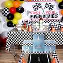 Zhanmai 4 Pcs Large Racing Car Party Boxes 11.8 x 11.8 Inch Goodie Checkered Boxes for Birthday Decor Truck Theme Race Car Podium Centerpiece Decorations Cardboard Party Favors(Blue)