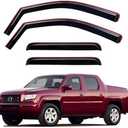 In-Channel Window Visors Rain Guards Shield for 2006-2014 Honda Ridgeline, Window Vent Wind Deflectors Visors Shades for 06-14 Ridgeline--missing one piece