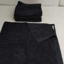 GLAMBURG Ultra Soft 4 Pack Oversized Bath Towel Set 66" x 124" inches Dark Blue